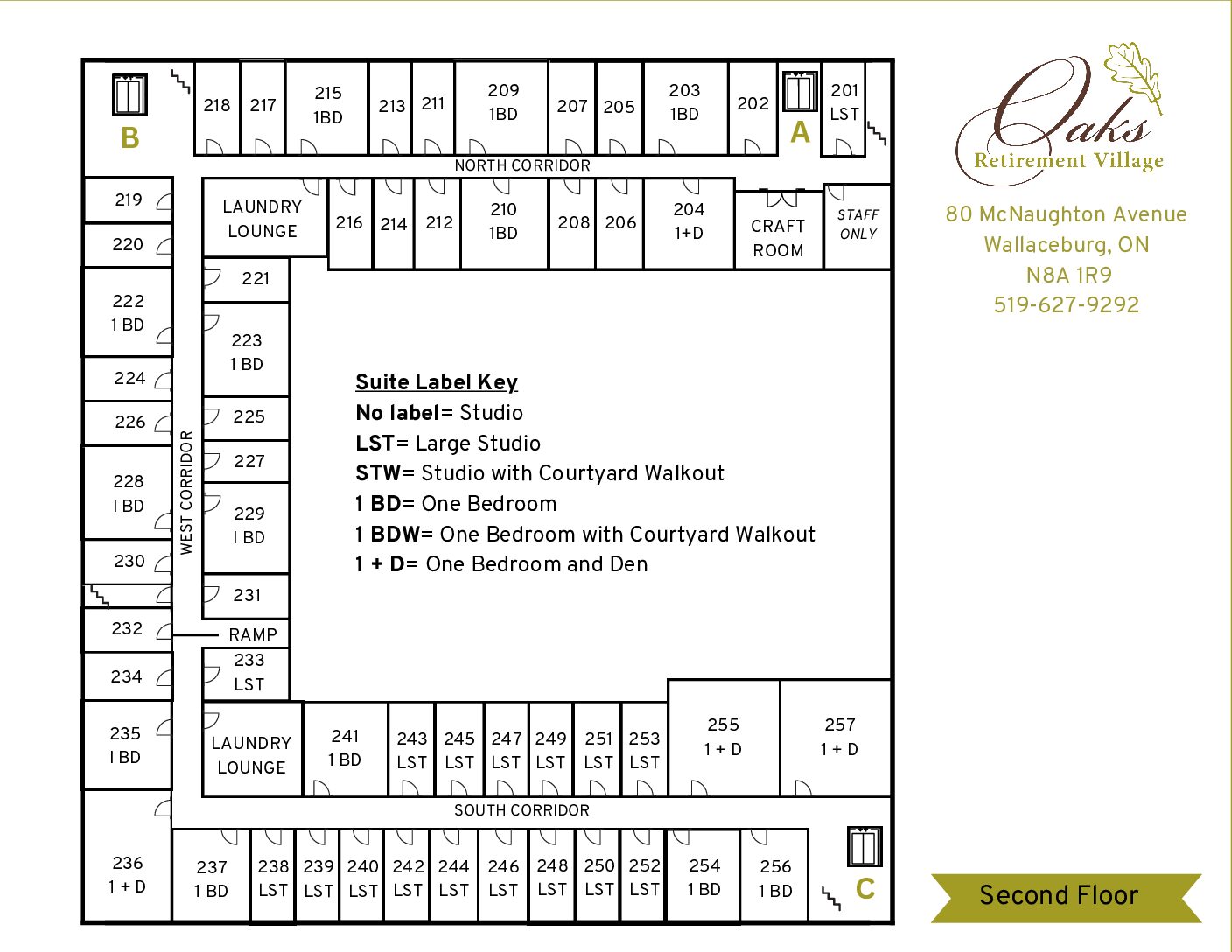 Second Floor map